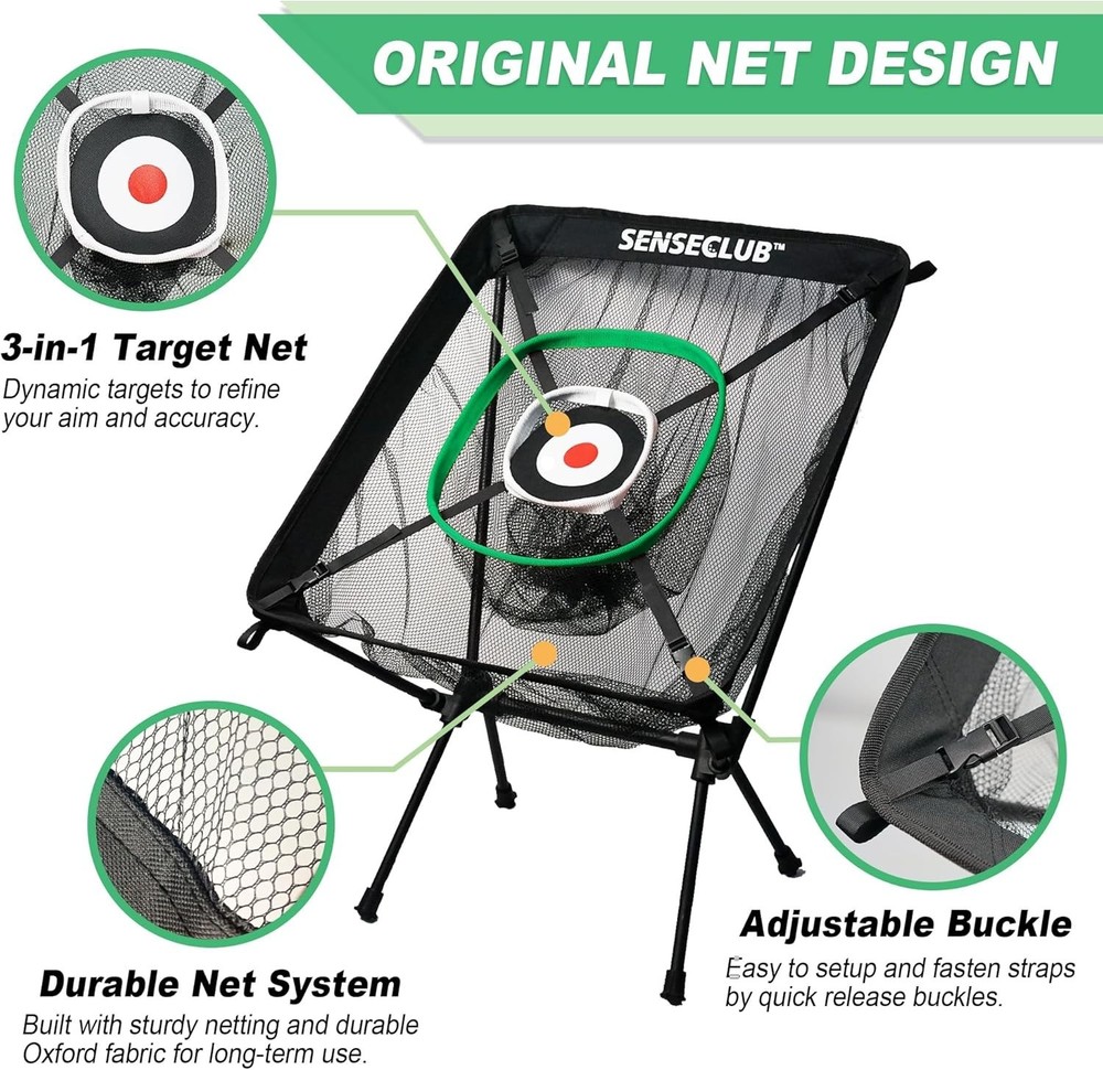 Foldable Chipping Net & Floating Green, Indoor Golf Practice Chipping Target,...