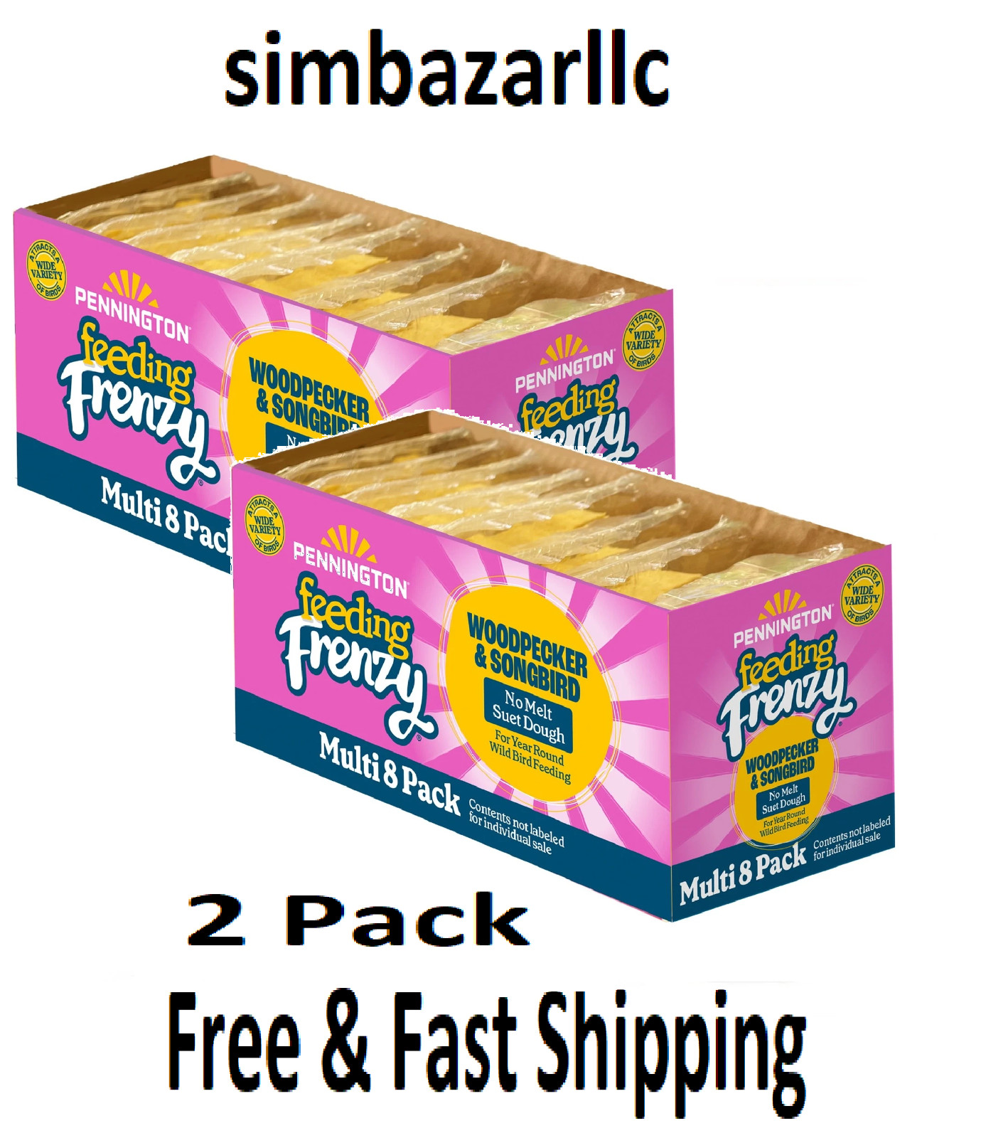 No-Melt Suet Dough Woodpecker, Songbird Suet Cakes for Wild Birds 10 Oz each-16T