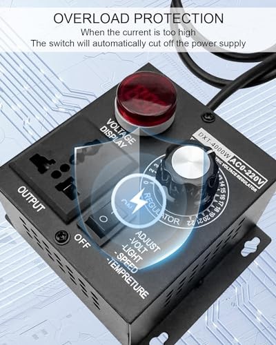 Variable Speed Controller for Router Fan Electric Motor SCR Voltage Controller