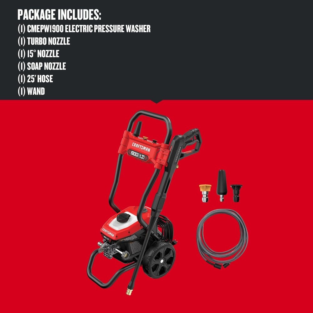 CRAFTSMAN Pressure Washer 1900 PSI 1.2