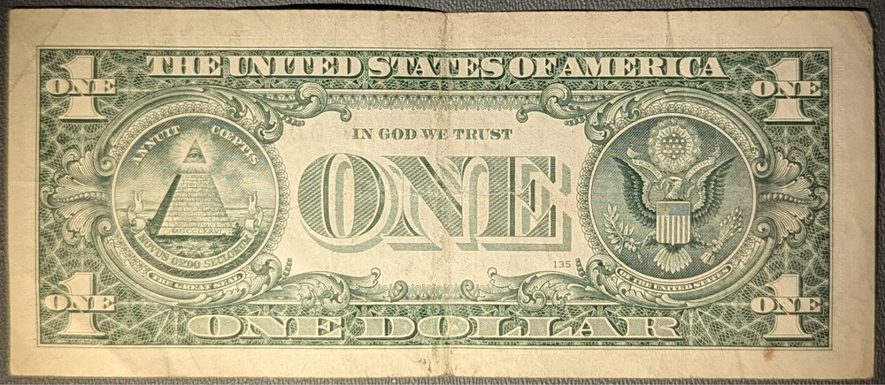 2013 $1 bill fancy serial, zip code note Romayor, TX 77368. D 00077368 G