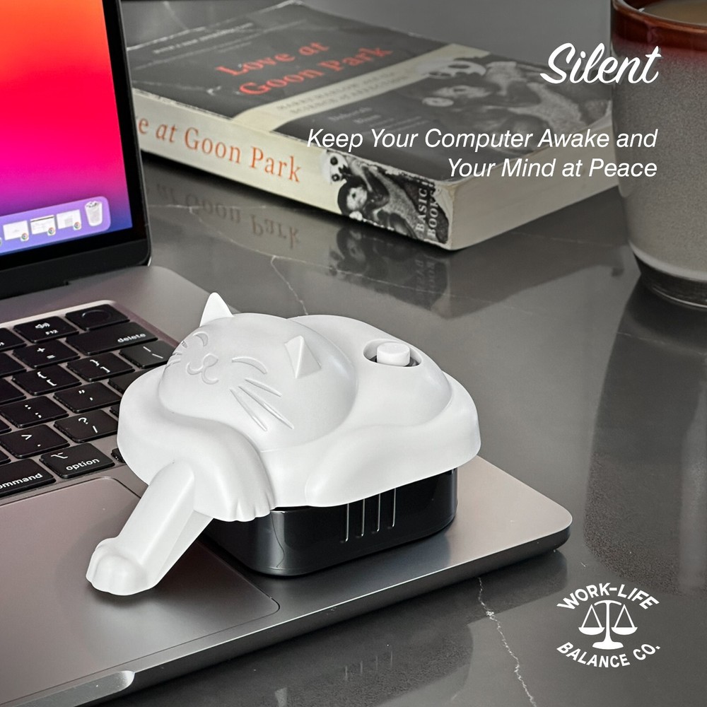 Laptop Touchpad Jiggler - Doesn't Require Mouse – AA Battery Powered - Cat/Dog