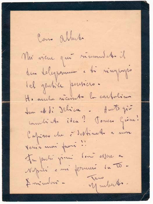 Umberto GIORDANO / Autograph Letter Signed