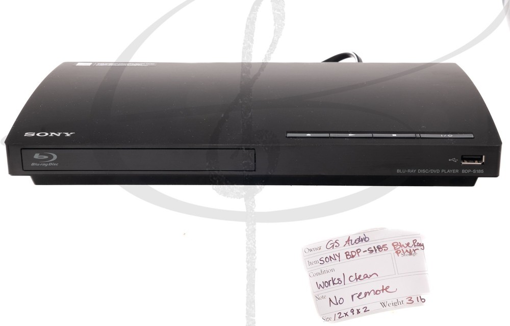 Sony BDP-S185 BLU-RAY DISK DVD PLAYER TESTED NO REMOTE