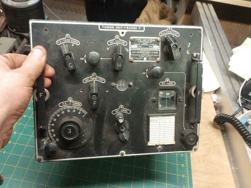 Navy Tipe Cay-4754a Transmitter Tuning Unit In Good Shape