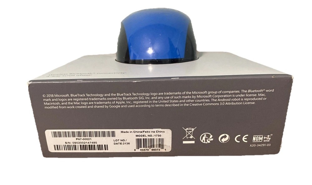 Microsoft Wireless Bluetooth Mobile 3600 Cyan Blue Mouse, NEW SEALED