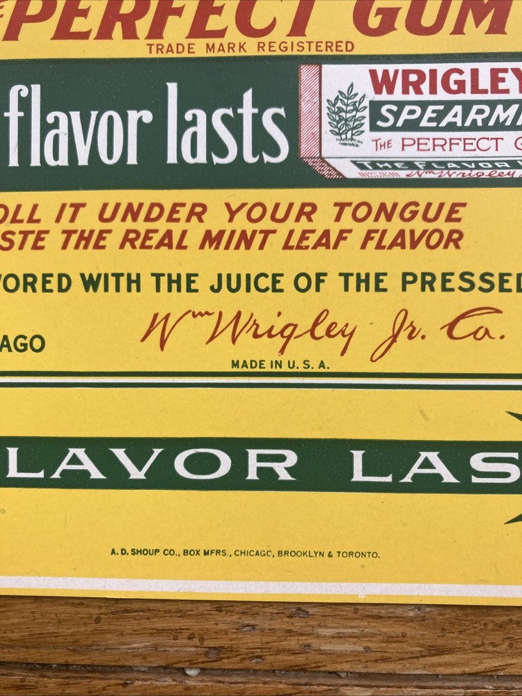 wrigley's chewing gum Advertising 1920s