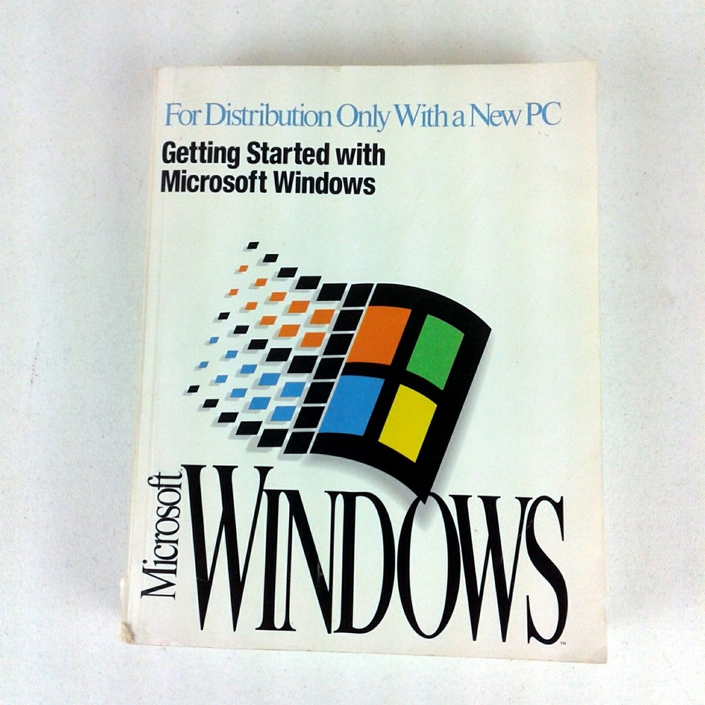 Getting Started with Microsoft Windows 3.1 User's Guide 1992 Genuine OEM Book
