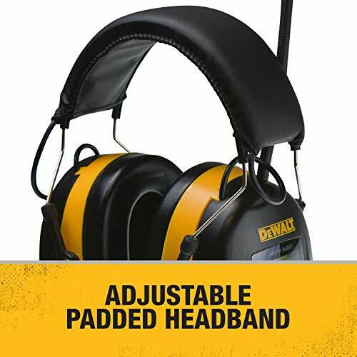 DeWalt DPG15 AM/FM Radio Digital Tune W/Aux Connection Hearing Ear Muffs NRR 25