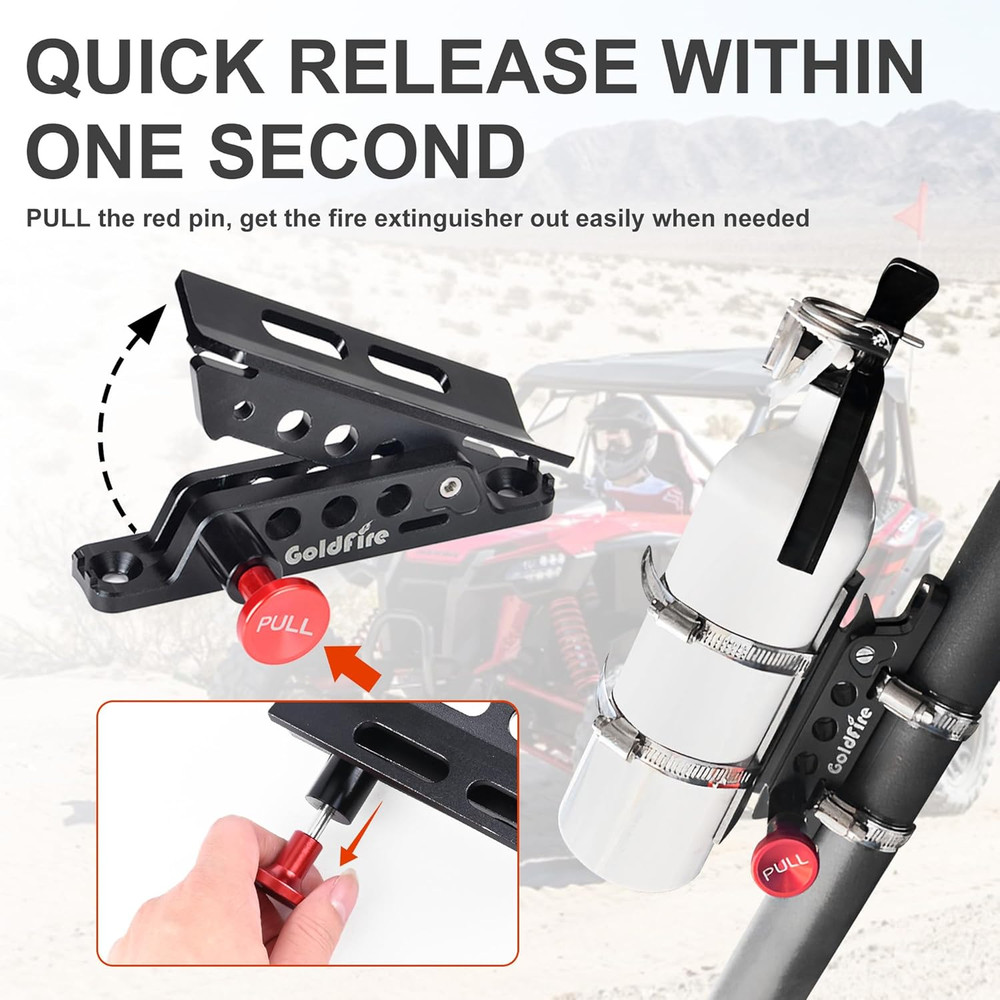 Quick Release Fire Extinguisher Mount Bracket Holder Aluminum Roll Bar Mount Bot