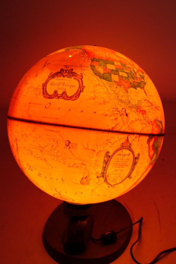 Readers Digest World Antique Spot Globe