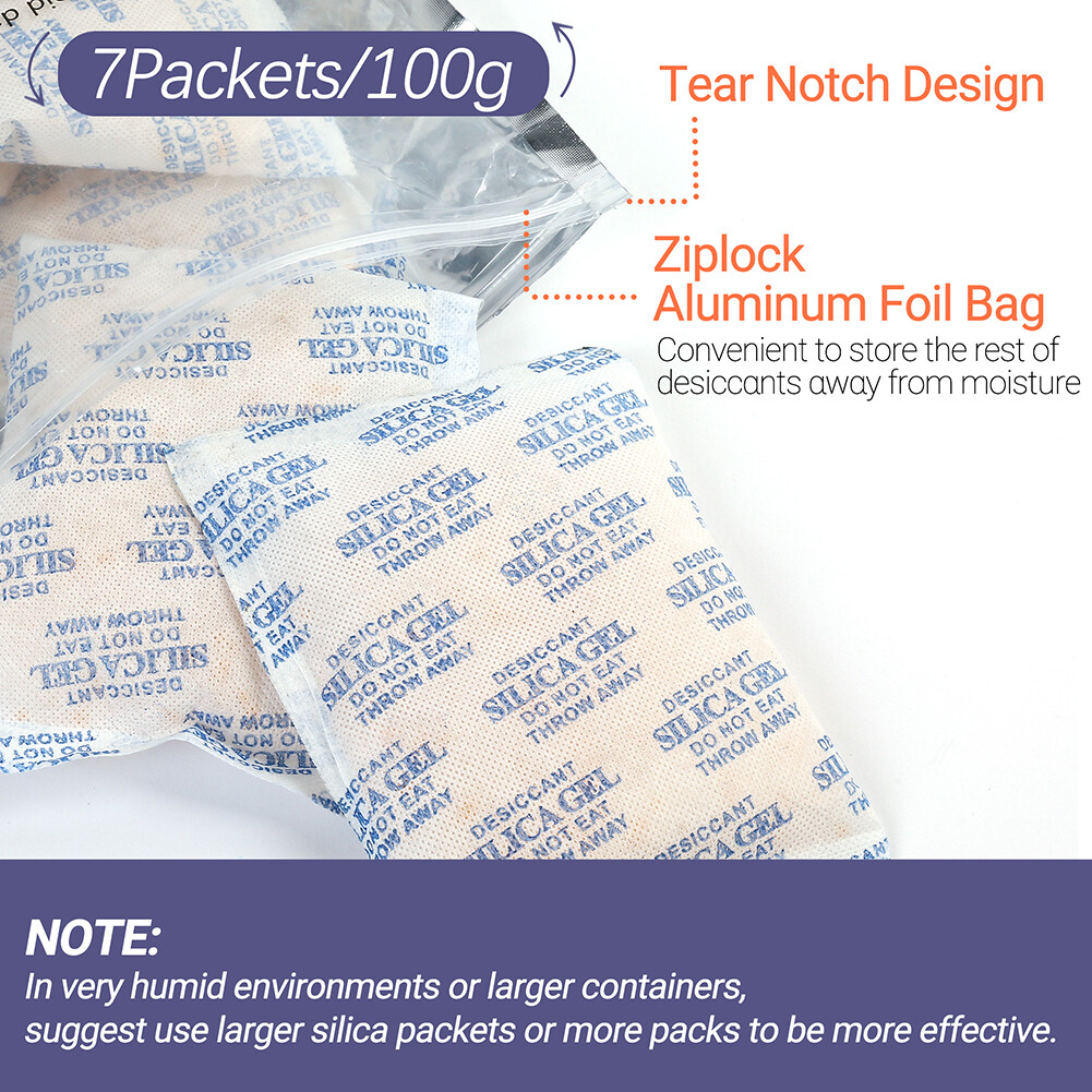0.5g-500g Gram Silica Gel Desiccant Packets Moisture Absorber Packs Reusable Lot