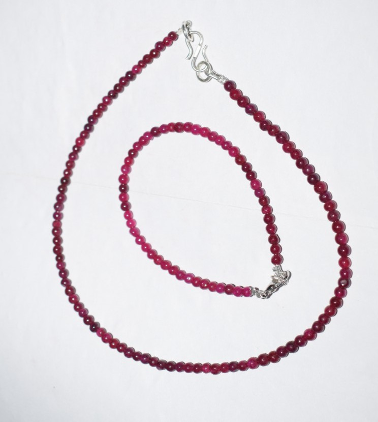 Lab Ruby Gem Set | 925 Sterling Silver | Bracelet 9” Necklace 20”