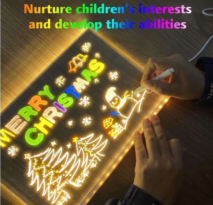 LED Drawing Board LED Light Up Whiteboard 12"x8"