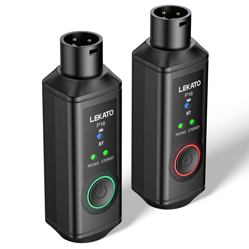 LEKATO XLR Wireless Bluetooth Receivers Wireless Adapter 2 Pack for Stereo