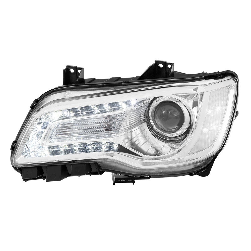 Pair Front Chrome LED Projector Headlights Assembly For 2011-2023 Chrysler 300