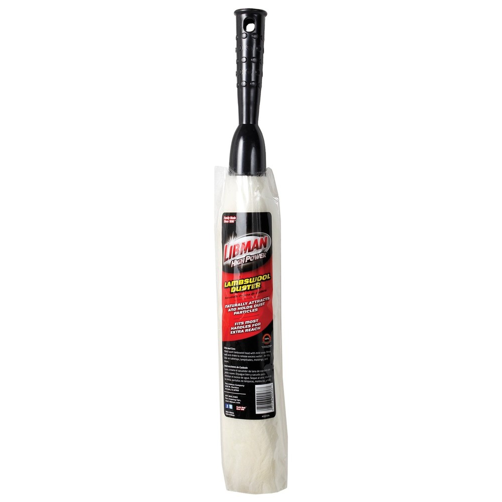 Libman Threaded Handle Duster,Natural Lambs Wool,Standard Extension Wand Dusting