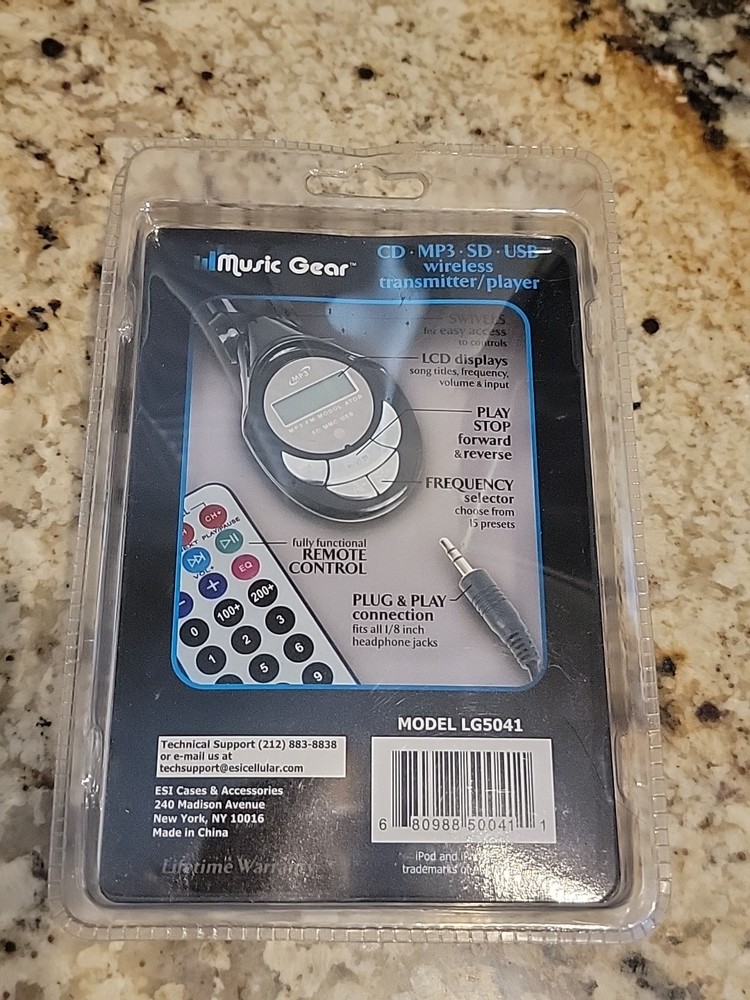 Music Gear USB Wireless Transmitter Player w/ Remote (iPhone mp3 ipod ipad.. NEW