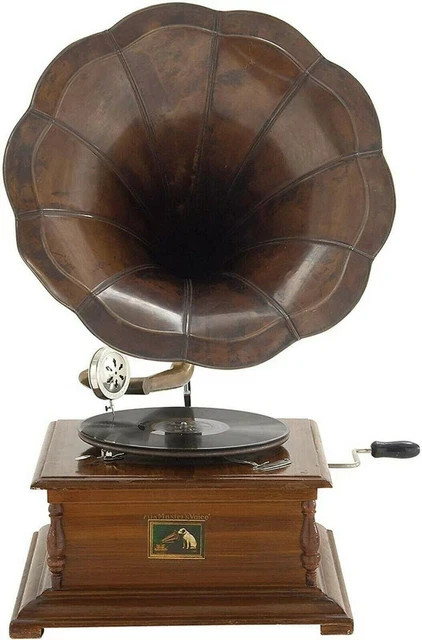 Gramophone Working -Phonograph Best Quality Look functional-Replica Model-Brass