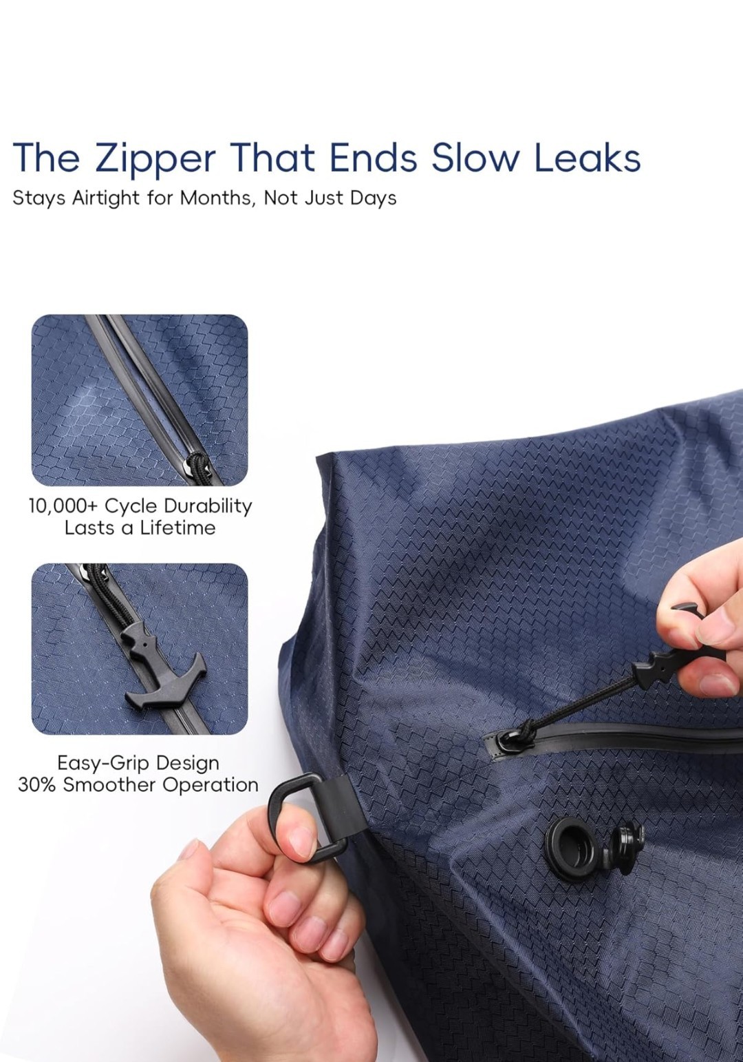 2PACK Travel Vacuum Bags With Wireless Pump Airtight & Waterproof For Traveling