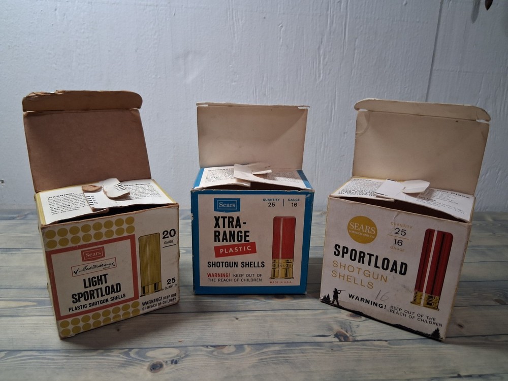 Assorted Vintage Sears Empty Shotgun Shell Boxes
