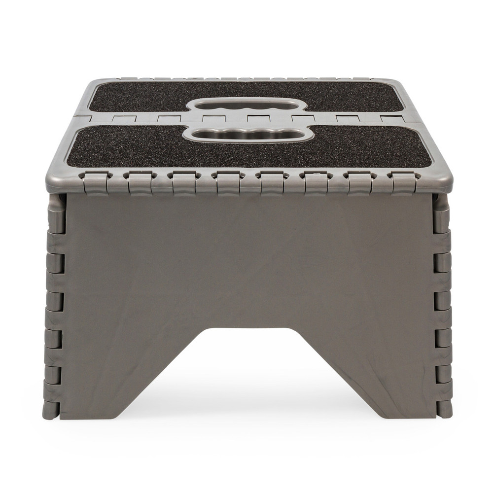 CAMCO Plastic Silver Folding With Non Skid Step Stool 43635