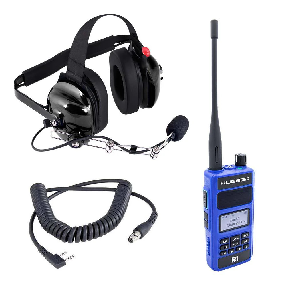 Rugged Radios for Crew Chief - H42 Spotter Headset and Rugged Handheld Radio
