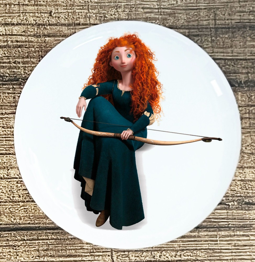 Merida Disney Princess kitchen cabinet knobs white ceramic knob pull