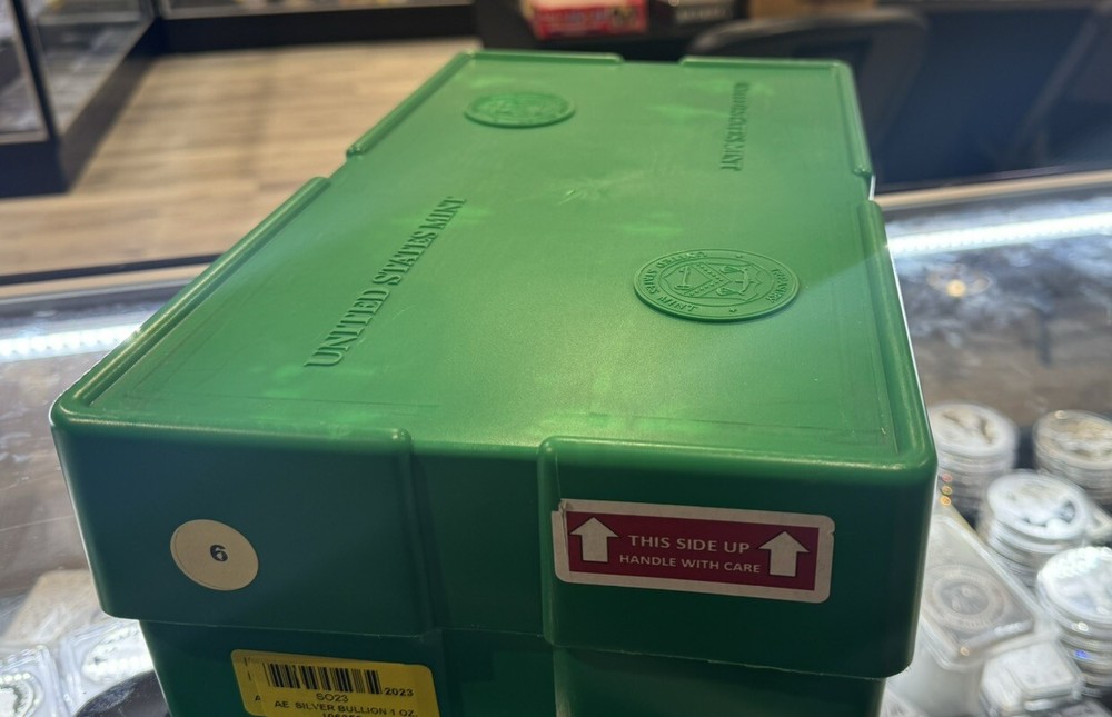 EMPTY GREEN MONSTER BOX With SILVER EAGLE Empty COINS OR ROLLS Replacement