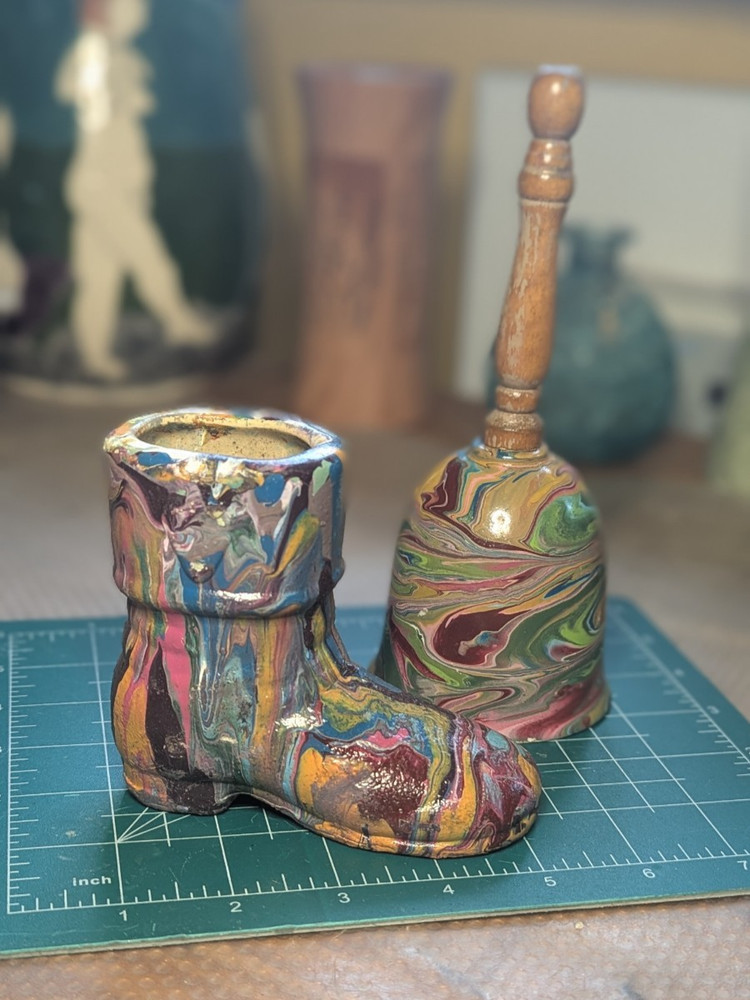 Flo Painted Bell and Boot Lot