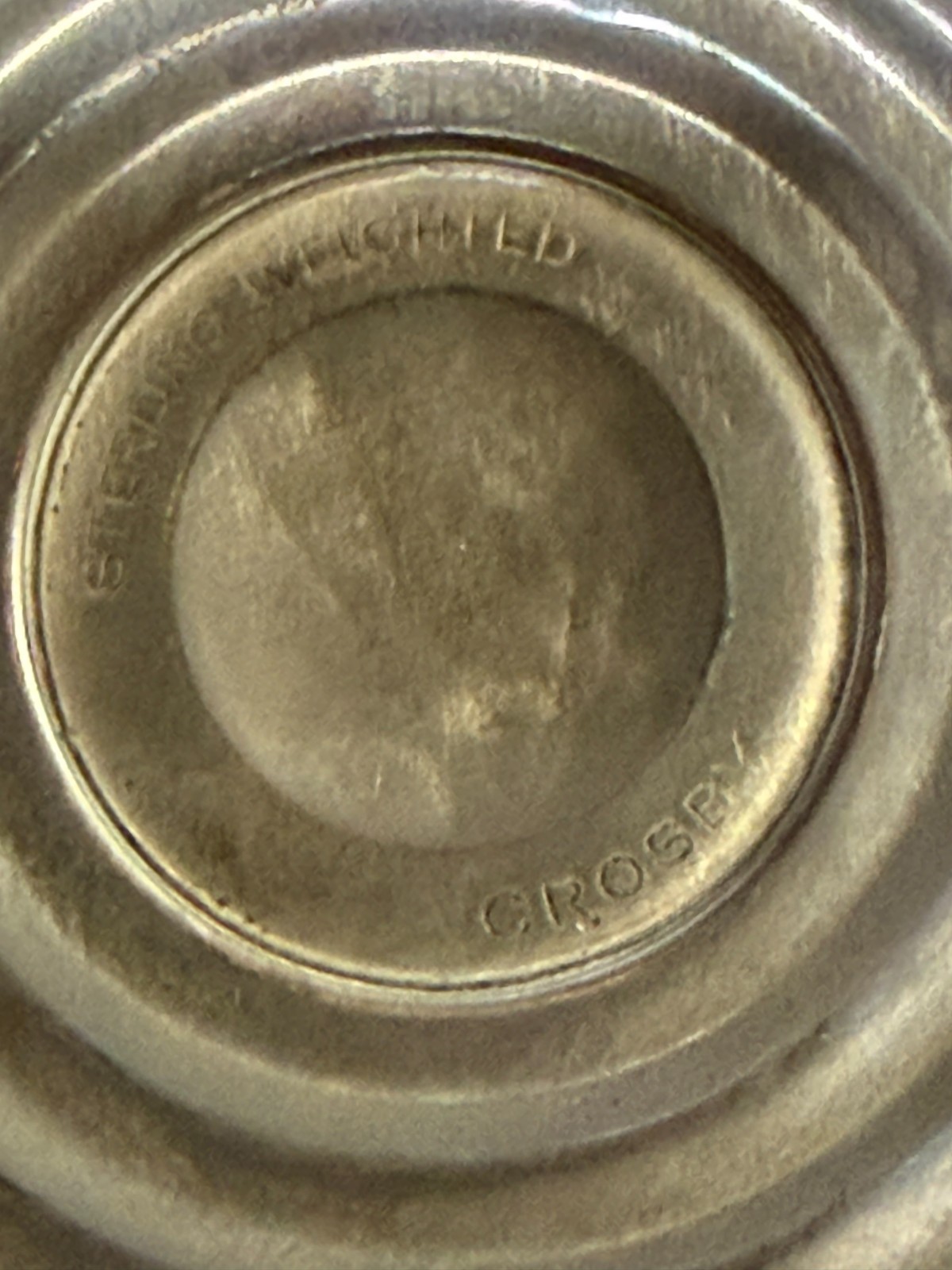 VTG Crosby sterling weighted hurricane etched candle holders set of 2 READ