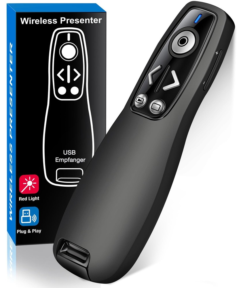 Presentation Clicker Wireless Presenter Remote for PowerPoint, Powerpoint Cli...