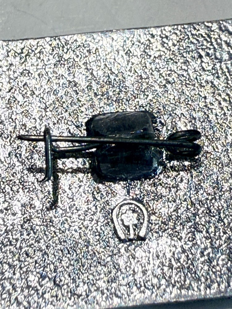 vtg Soviet Russia Alexander Pushkin silvertone Square Pin