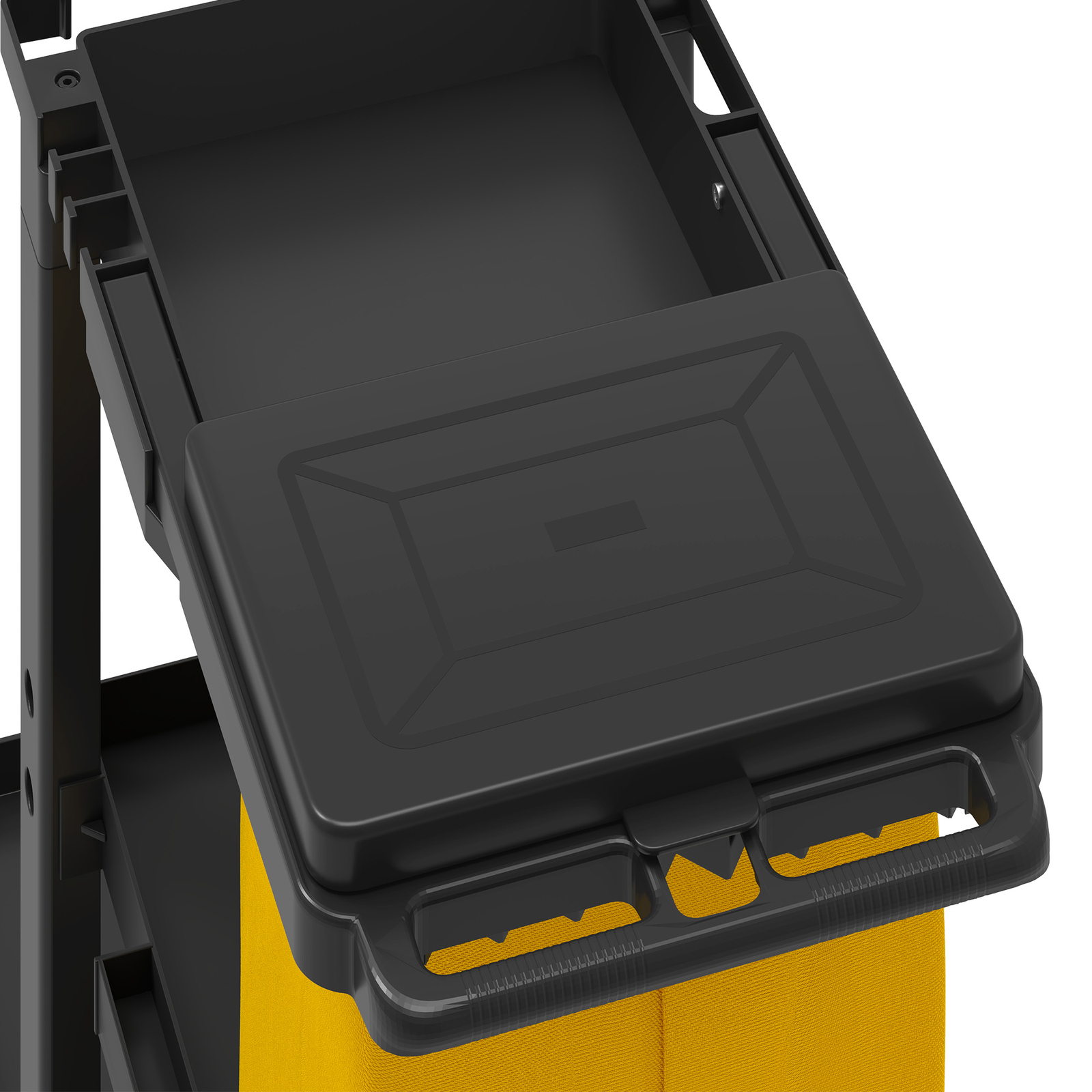 Industrial Janitorial Utility Cart 3 Shelf Rolling Cleaning Cart with Trash Bags