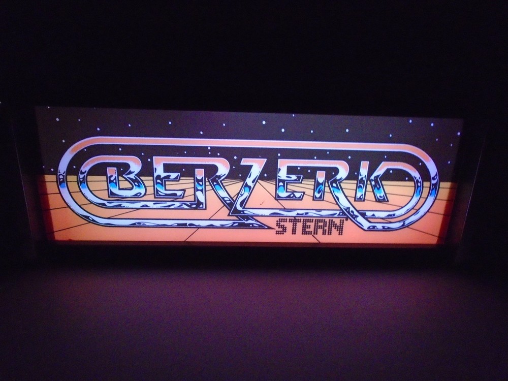 Berzerk Marquee Game/Rec Room LED Display light box