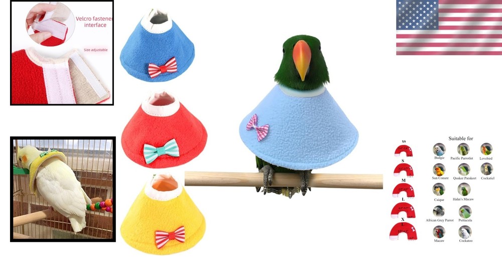 Cotton Bird Collar - Handcrafted Lightweight Design