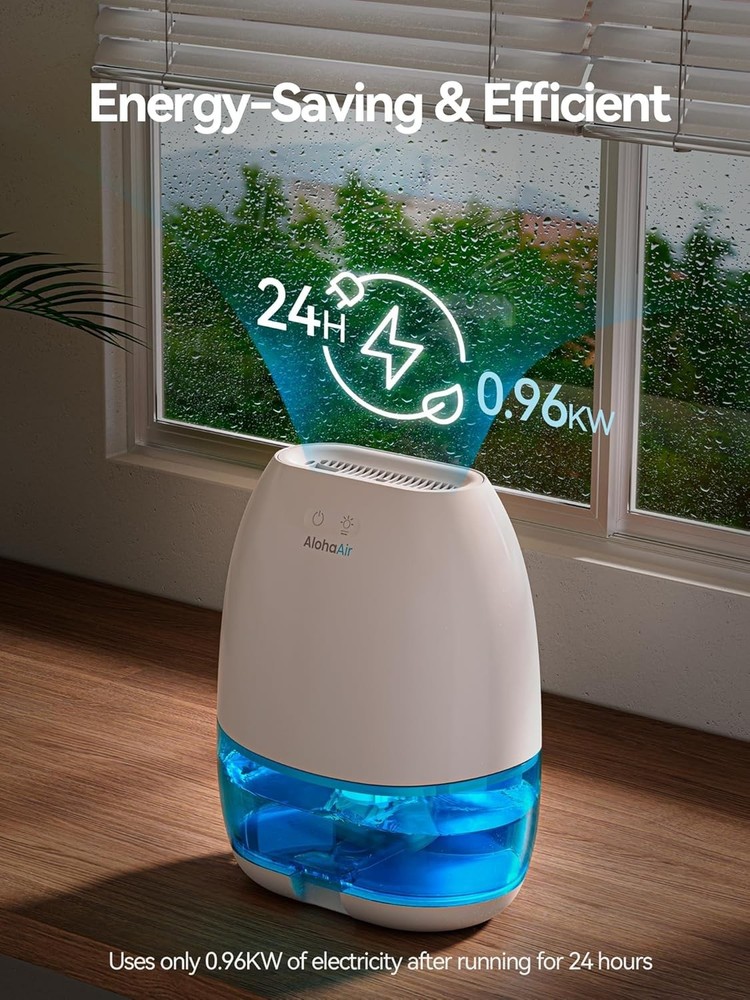 High-Efficiency Small Dehumidifier for Home, 200ft² with Auto Shut-Off Feature