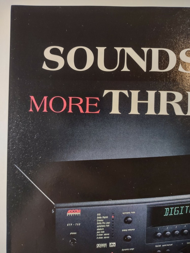 Adcom Sounds Great More Thrilling Original Print Ad