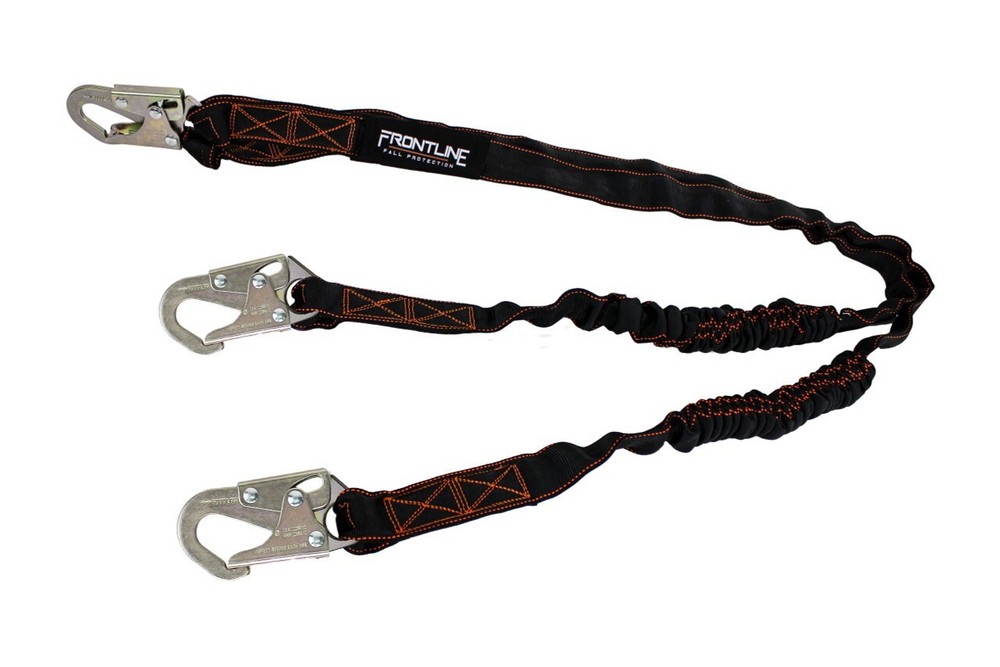 Frontline Combat 6' Double Leg Snaphook Lanyard with Internal Shock Absorber