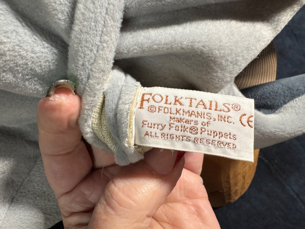 Folkmanis Puppet 22" Great White Shark Hand puppet, EUC