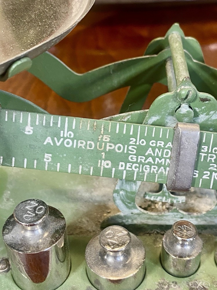 Vintage Metal Scale with Weights