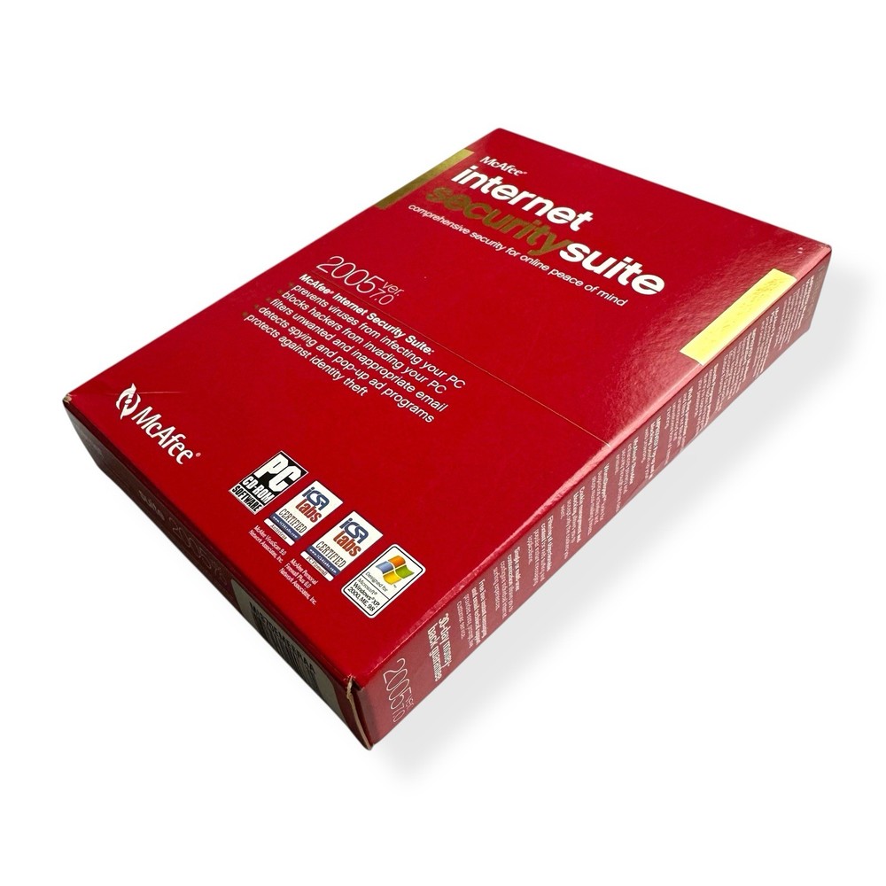 McAfee Internet Security Suite 2005 Version 7.0 - Vintage Software PC Win 98/XP