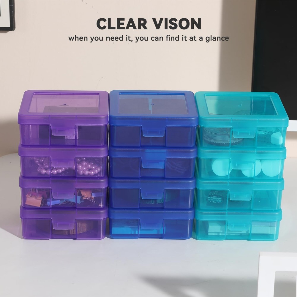 Small Plastic Storage Containers Clear Arts & Crafts Storage Boxes & Organize...