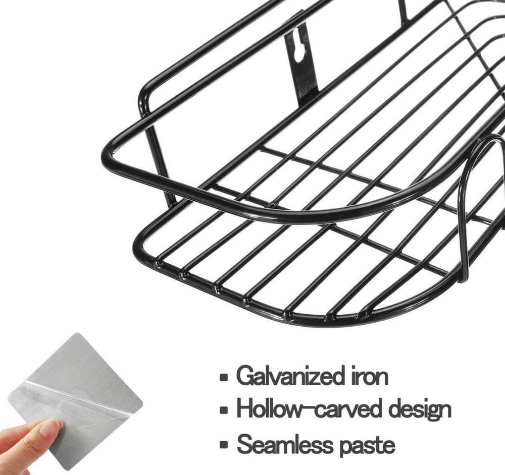 Triangular Shower Caddy Bathroom Corner Shelf Bath Storage Holder Organizer Rack