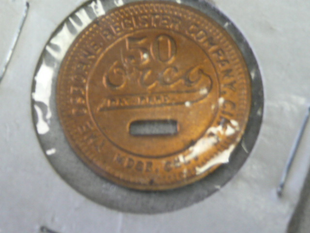 MINT 50 CENT SOUTHEASTERN FUEL CLACKER GORGAS,AL