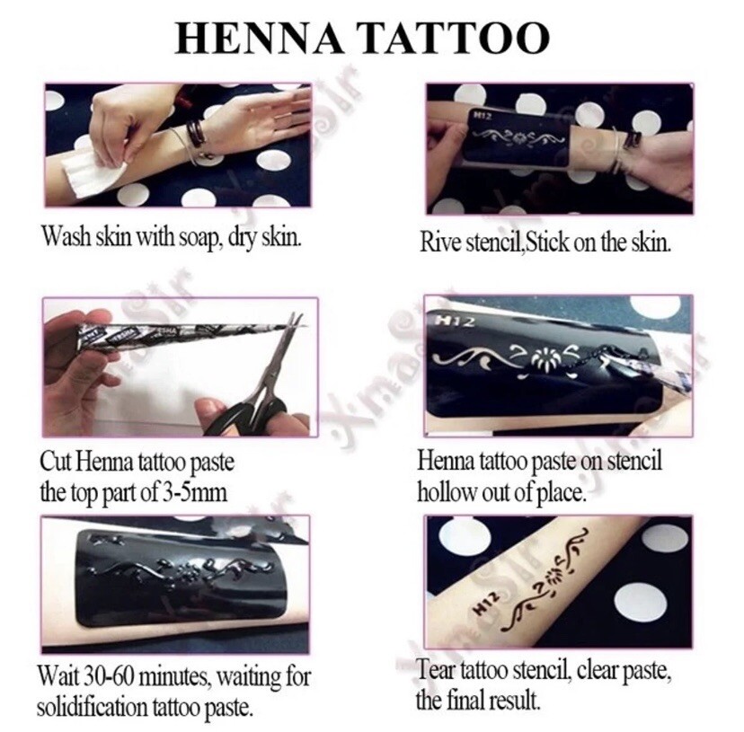 Full Hand Henna Stencil #S107L