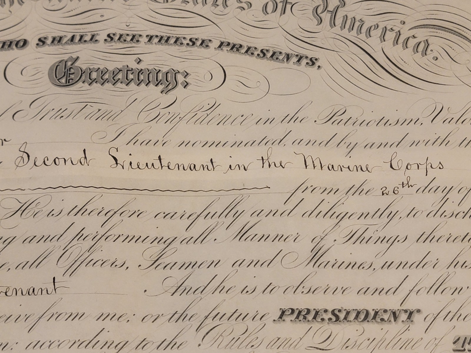 🌟 RARE President William McKinley SIGNED U.S. Marine 1900 Military Appointment