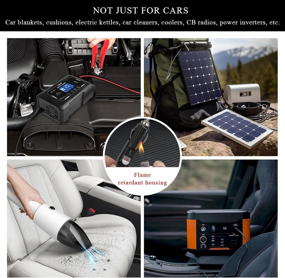 Durable 12V DC Cigarette Lighter Socket Connector with Quick Plug & Play Design