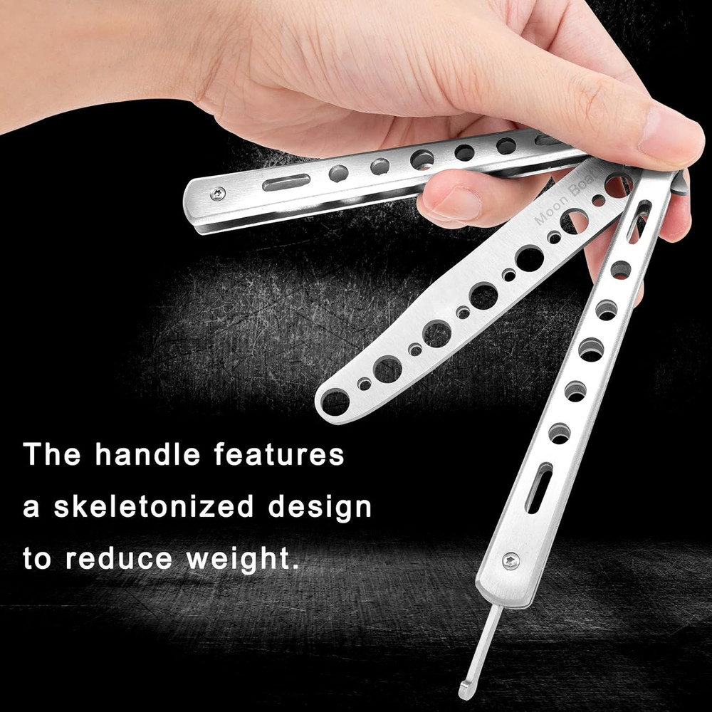 2PCS Butterfly Training Set Metal Flipping Practice Tools for Beginners & Advanc
