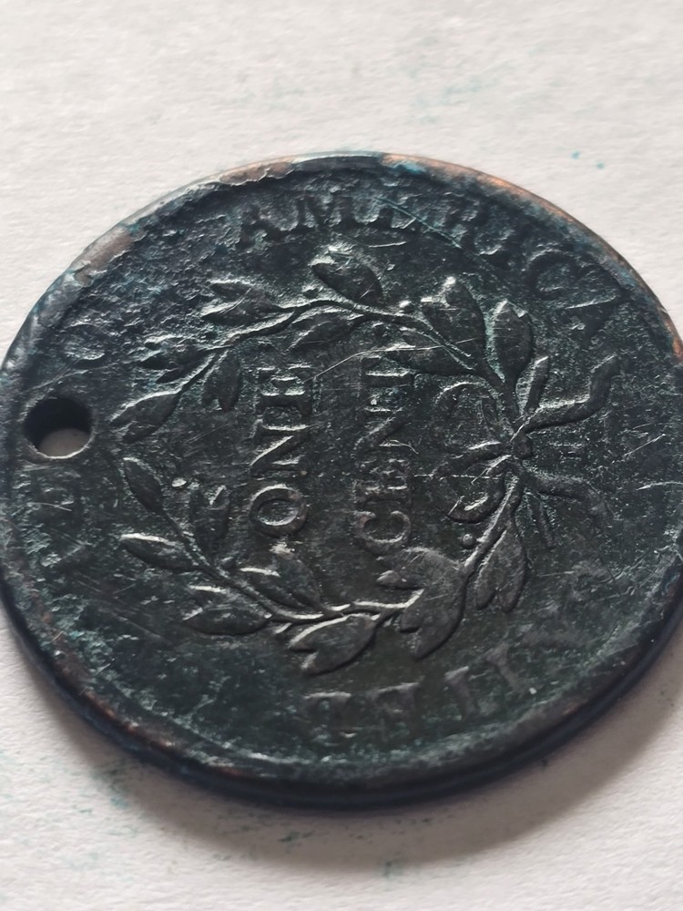 1800 Large Cent Holed